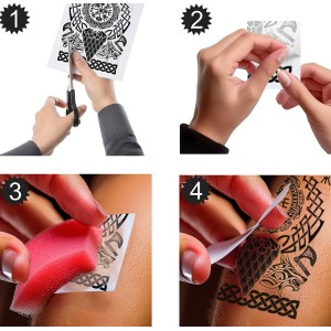 Tatuaje vikingo 14x30 cms