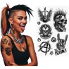 Hoja tatuaje punk 14x30 cm