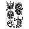 Hoja tatuaje punk 14x30 cm