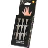 12 uñas negras con adhesivo