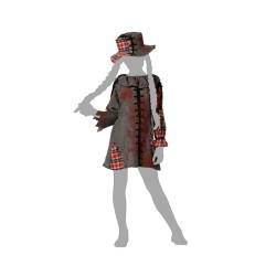 DISFRAZ NIÑA MUÑECA VUDÚ GRIS