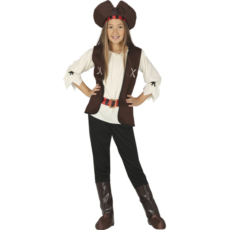Disfraz niña pirata de los siete mares
