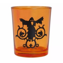Pack De 3 Vasos Naranja De Cristal De 6x5 Cm