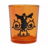 Pack De 3 Vasos Naranja De Cristal De 6x5 Cm