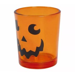 Pack De 3 Vasos Naranja De Cristal De 6x5 Cm