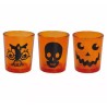 Pack De 3 Vasos Naranja De Cristal De 6x5 Cm