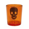 Pack De 3 Vasos Naranja De Cristal De 6x5 Cm