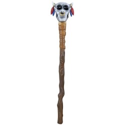 Bastón Calavera Vudú Desmontable De 70 Cm
