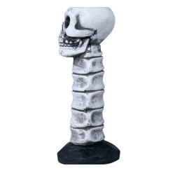 Portavelas Halloween Calavera 17cm