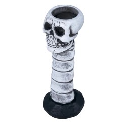 Portavelas Halloween Calavera 17cm