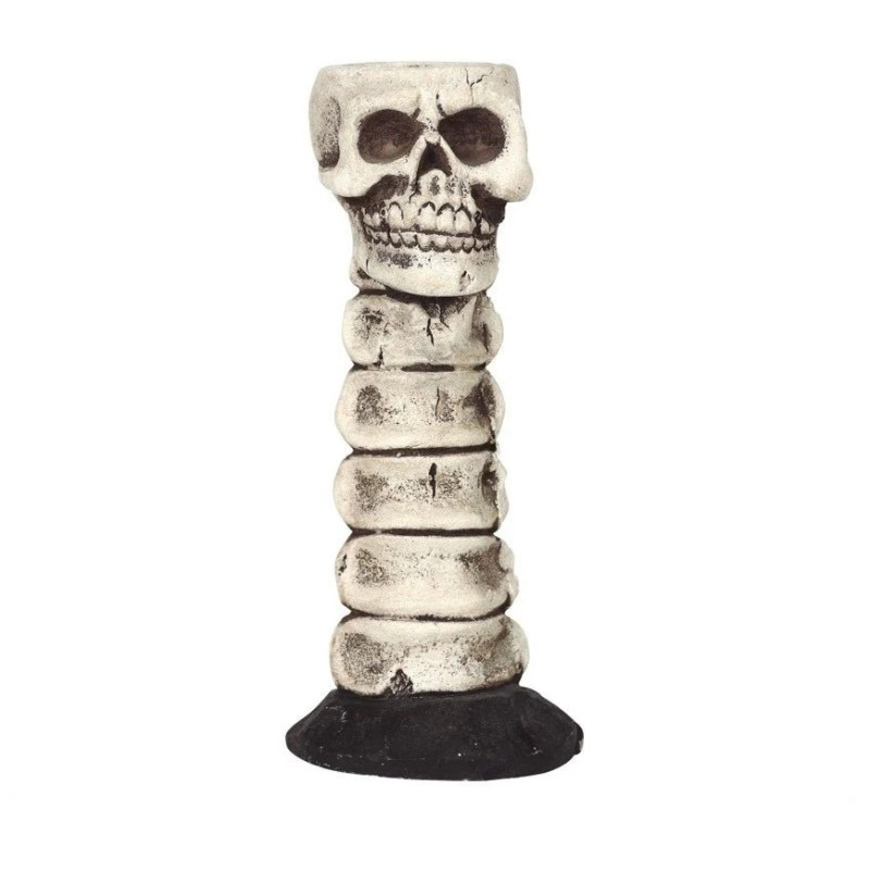 Portavelas Halloween Calavera 17cm