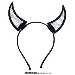Diadema De Cuernos Demonio Negro