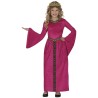 Disfraz niña lady medieval morado