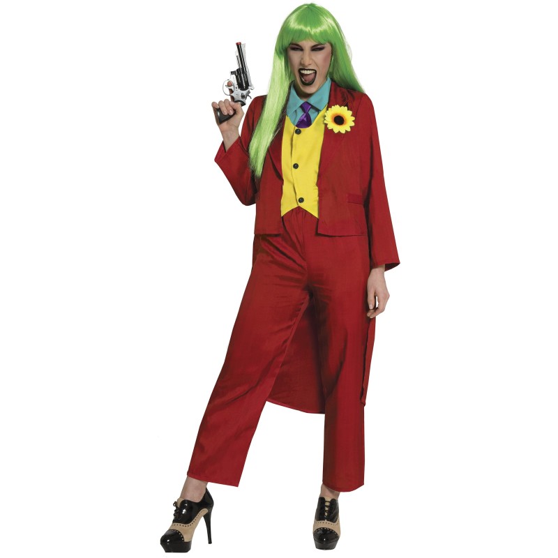 Disfraz mujer de Joker traje rojo
