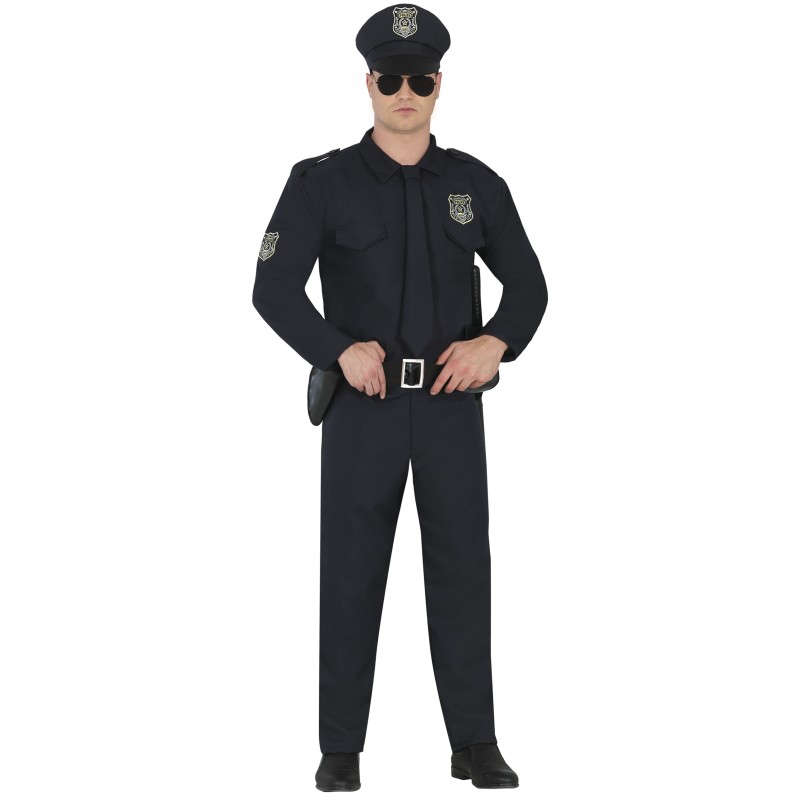 Disfraz hombre de policia azul oscuro