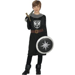 Disfraz niño guerrero medieval negro