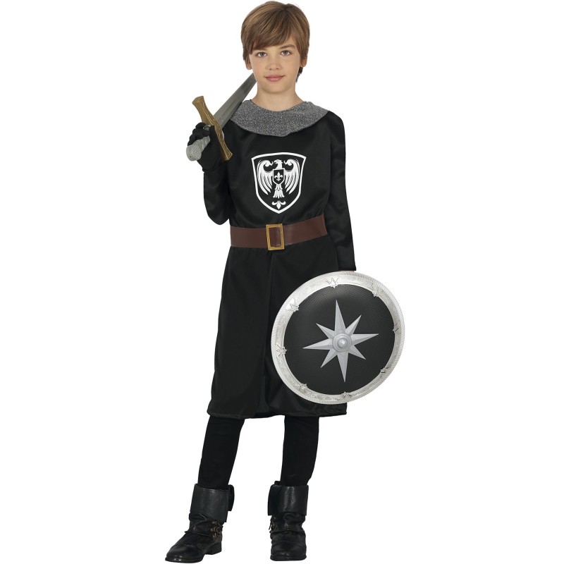 Disfraz niño guerrero medieval negro