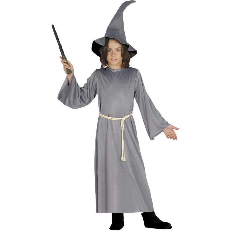 Disfraz niño mago gris
