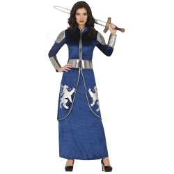 Disfraz mujer guerrera medieval azul