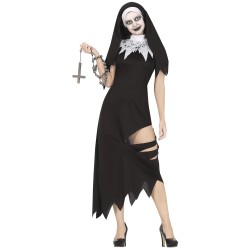 Disfraz mujer de monja zombie
