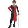 Disfraz niño medieval rojo y negro