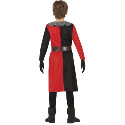 Disfraz niño medieval rojo y negro