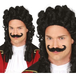 Peluca capitan pirata con bigote