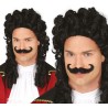 Peluca capitan pirata con bigote