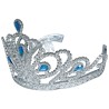 Diadema plata piedras azules infantil