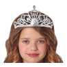 Diadema plata piedras azules infantil