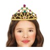 Diadema oro con piedras multic. infantil