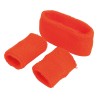 Conjunto 2 muñequeras y cinta naranja