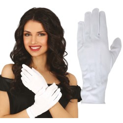 Guantes, 24 cm, blanco, adulto