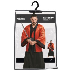 Disfraz hombre de kimono rojo