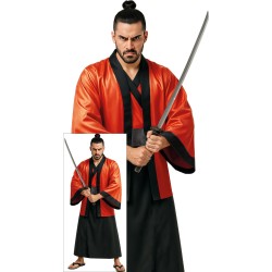Disfraz hombre de kimono rojo