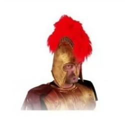 casco romano con cresta roja