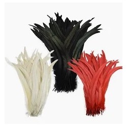 bolsa 4 plumas blancas