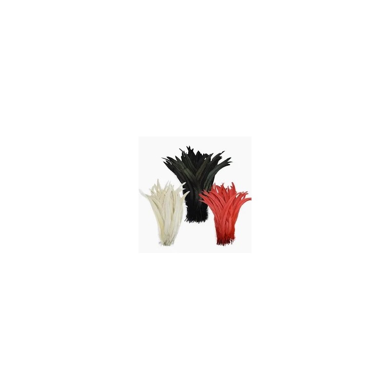 bolsa 4 plumas blancas