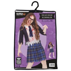 Disfraz adolescente de Colegiala zombie