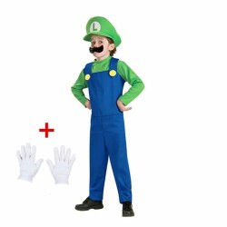 Disfraz niño luigi mario bross con guantes