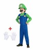 Disfraz niño luigi mario bross con guantes