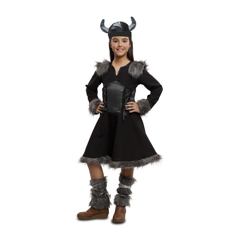 Disfraz niña vikinga salvaje