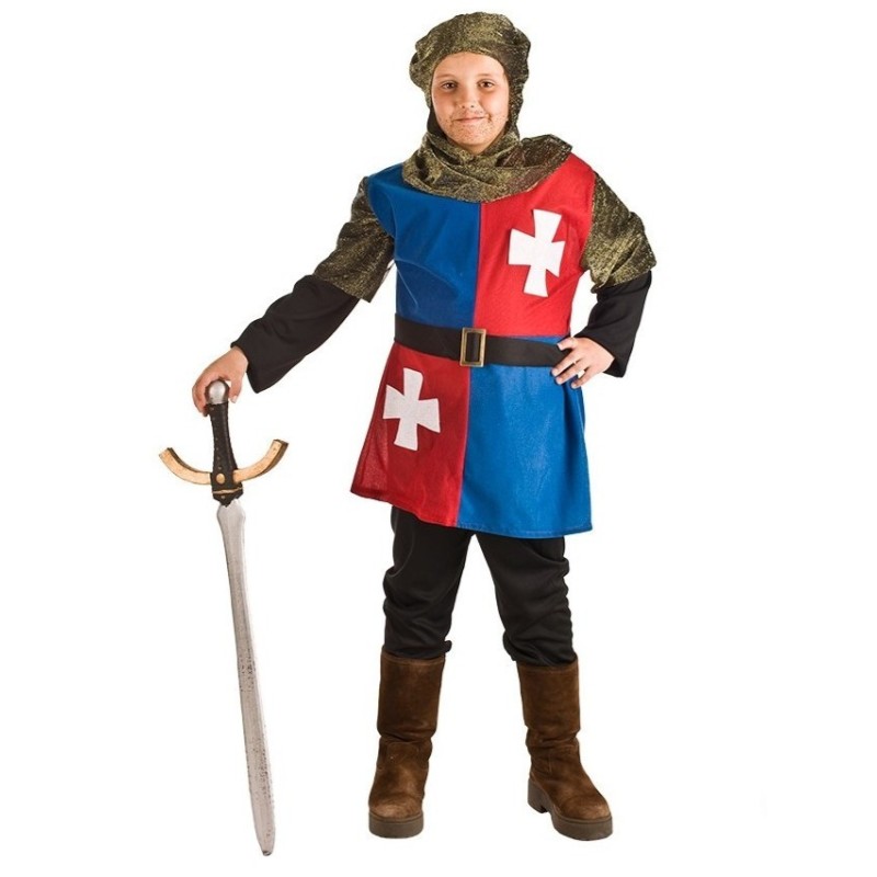 disfraz niño caballero medieval cruz
