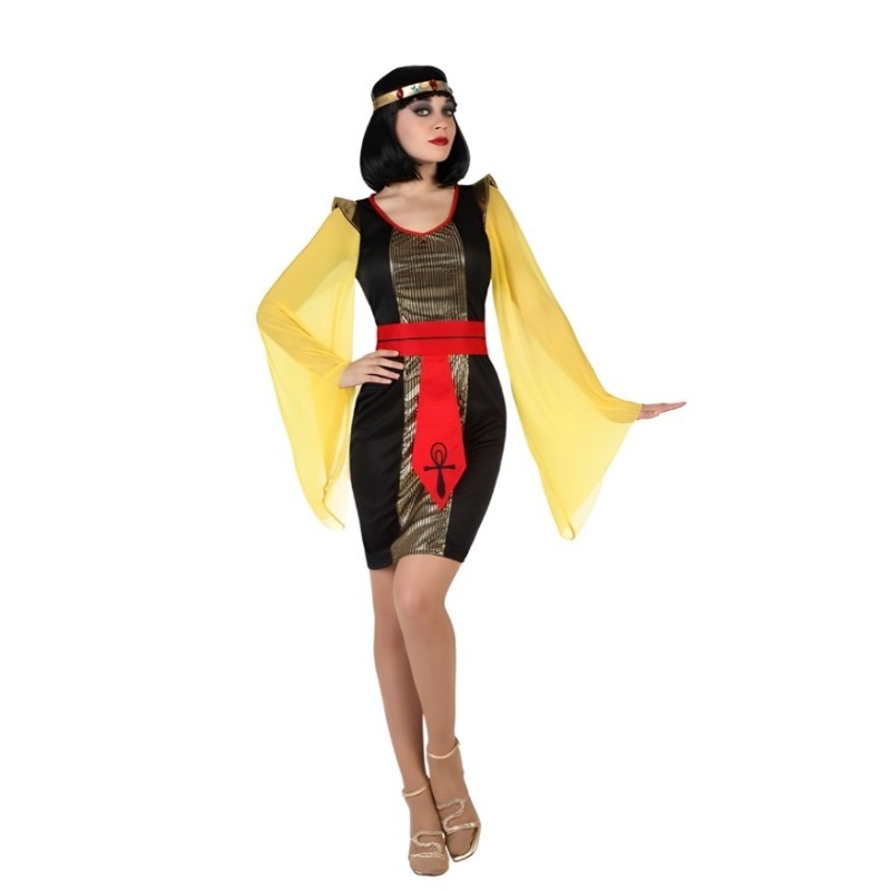 disfraz mujer egipcia amarillo