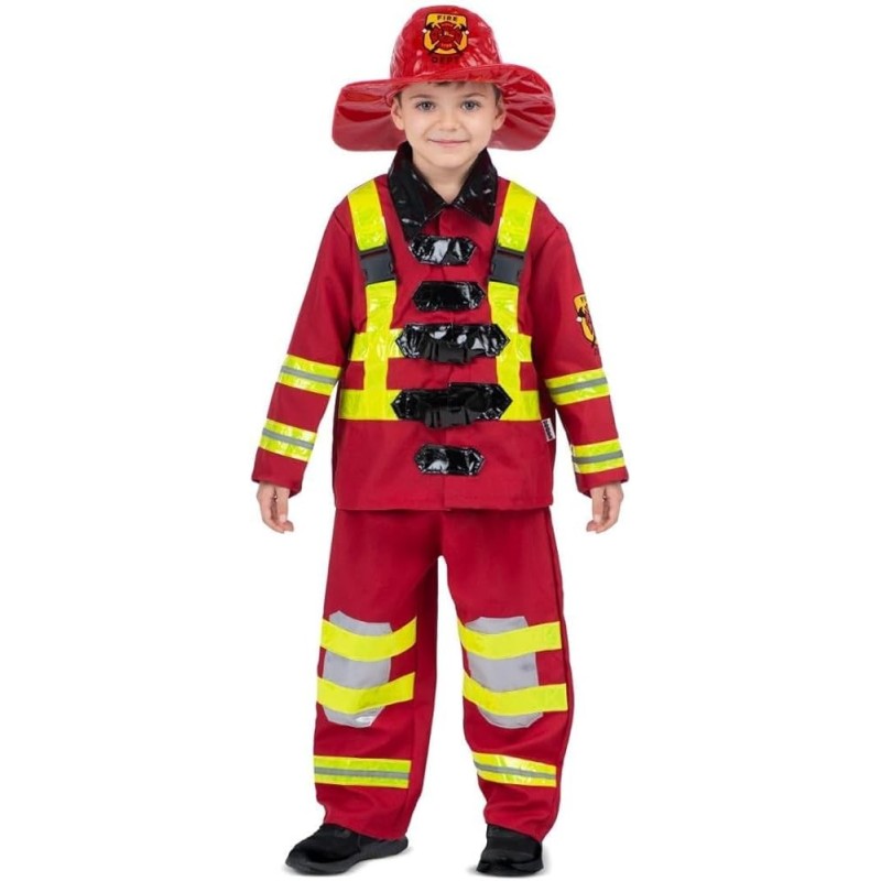 disfraz niño bombero lujo