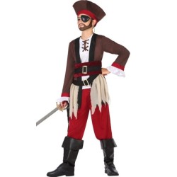 Disfraz niño pirata infantil rojo