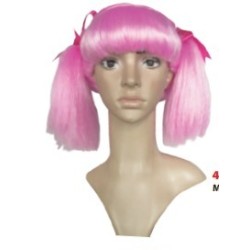 Peluca Coletas Rosa