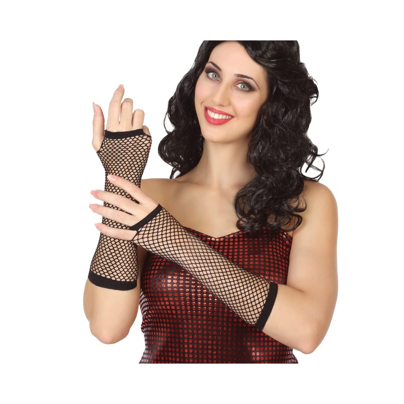 GUANTES REJILLA NEGRO.